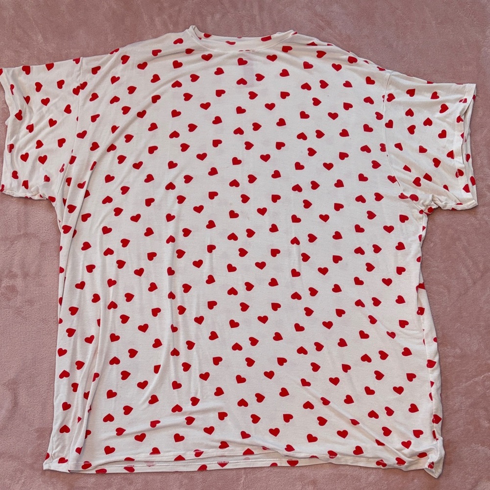 Skims sleep shirt red hearts